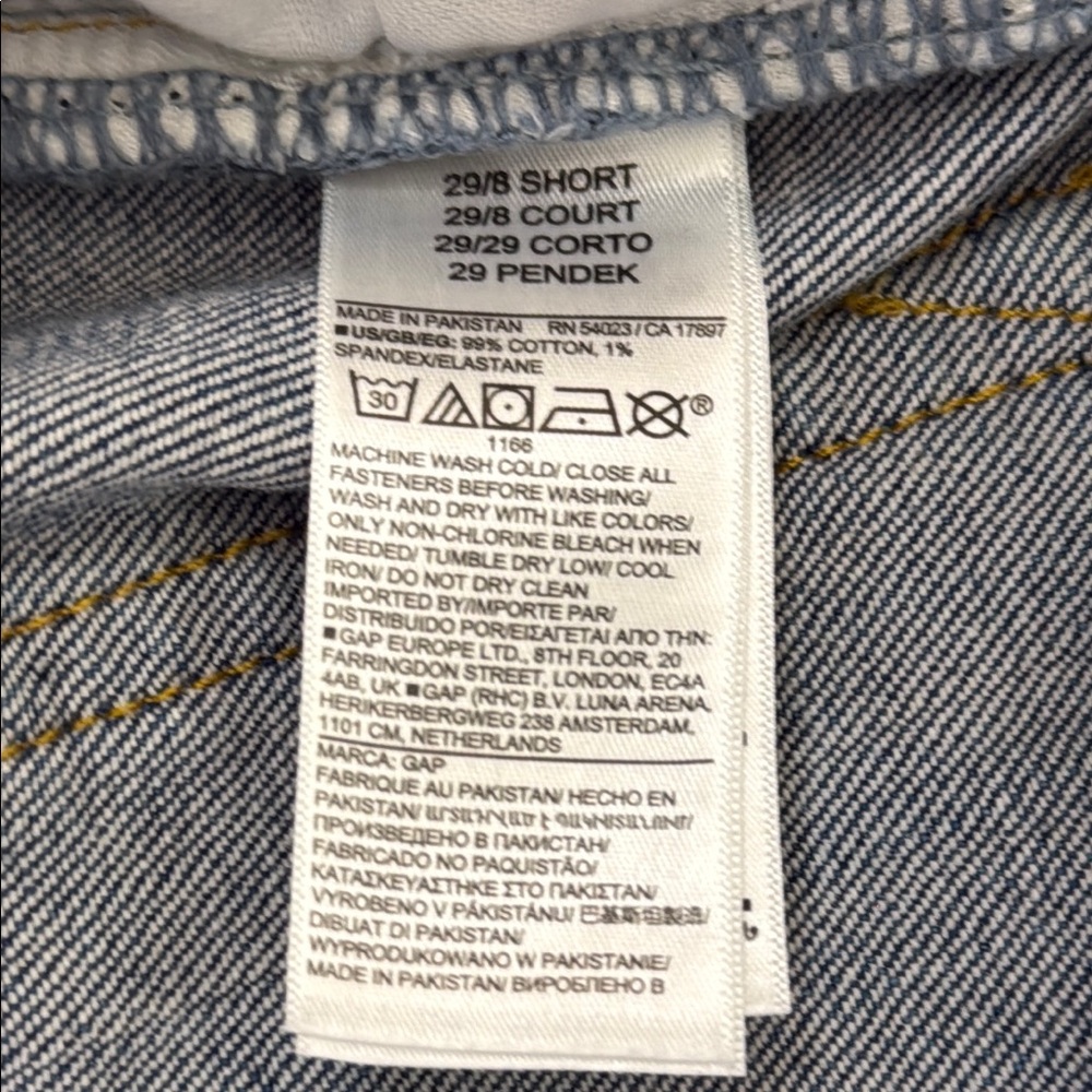 Gap Blue Light Wash High Rise Stride Wide-Leg Jeans SKU0330 - Picture 8 of 9